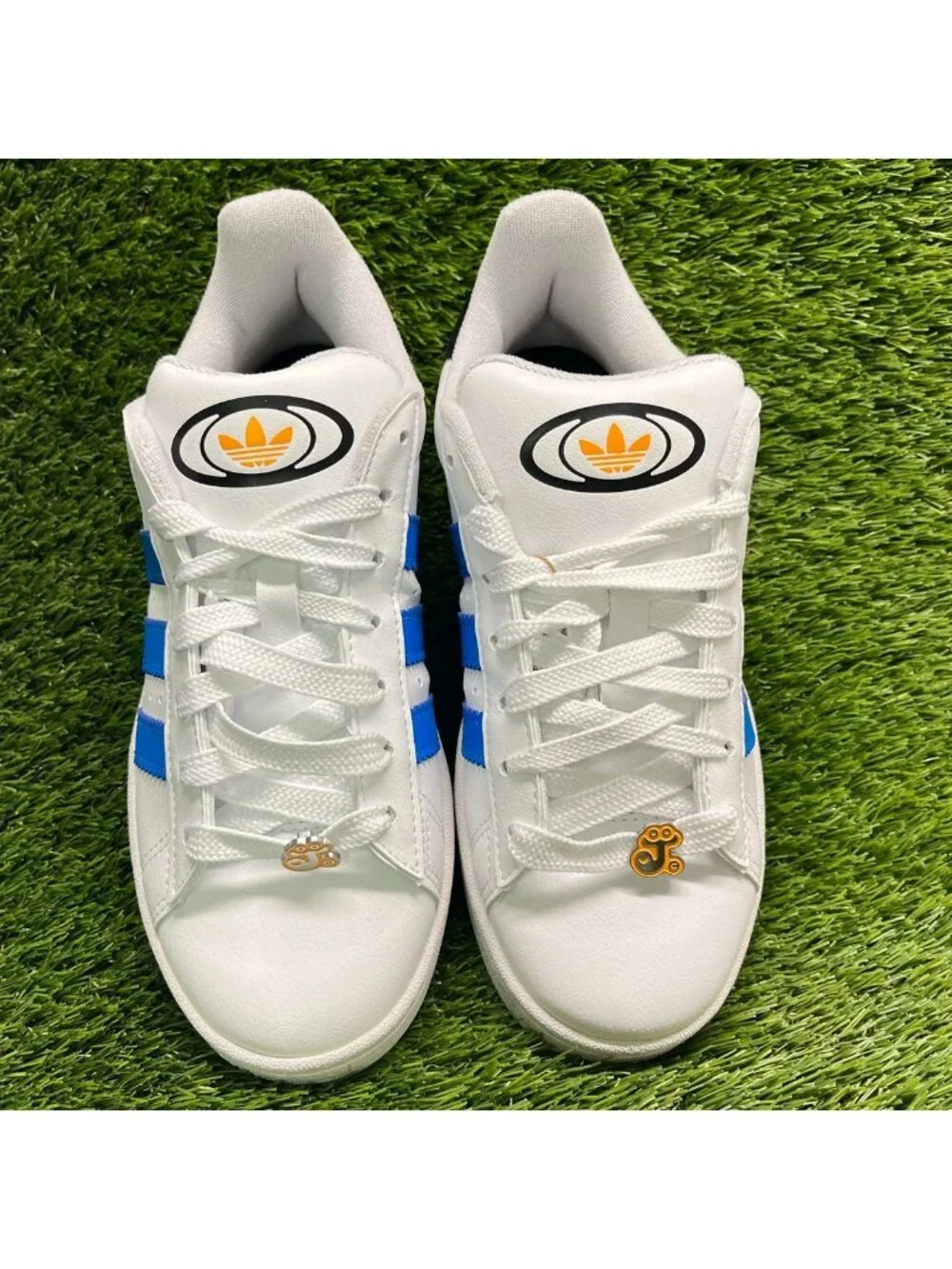 Adidas Campus 00s James Jarvis Boys Size 6.5Y White Blue Athletic Shoes Sneakers
